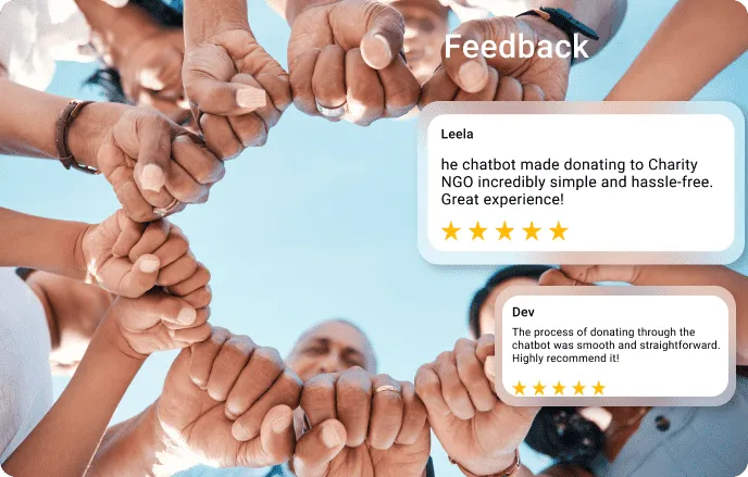 Automated feedback collection after a donation